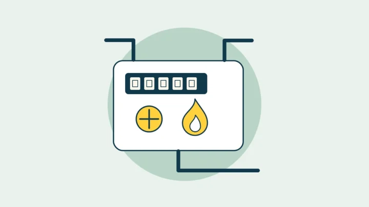 Contatore del gas con display e valvola