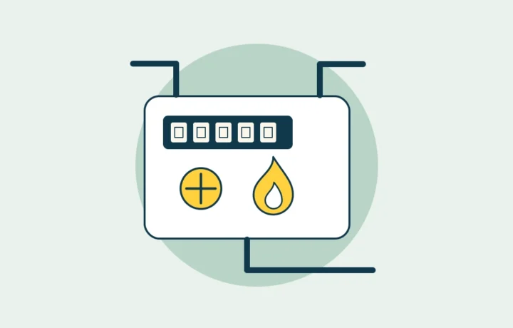Contatore del gas con display e valvola