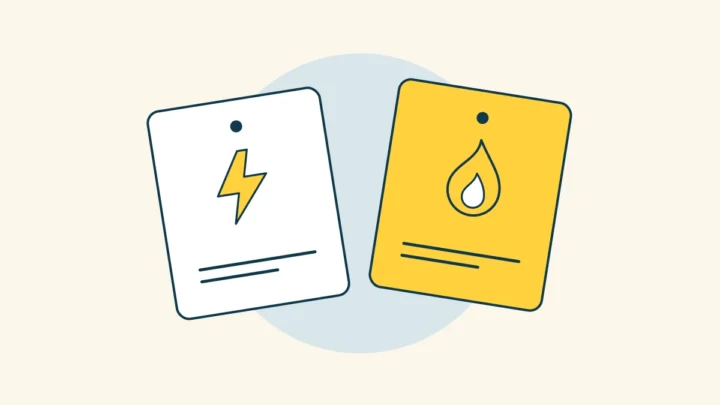 Due schede per identificare le forniture luce e gas
